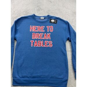 Where I'm From Here To Break Tables Blue Bills NFL Graphic Sweatshirt Mens L